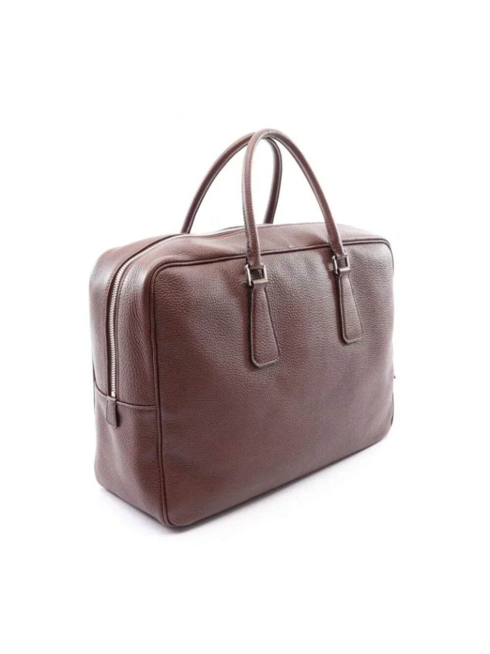 Prada Business Bag VIT.DAINO Brown Leather Triangle Logo